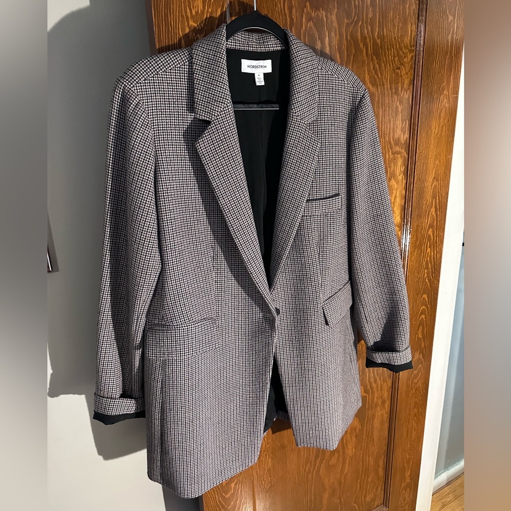 Nordstrom Houndstooth Blazer - Size Xl